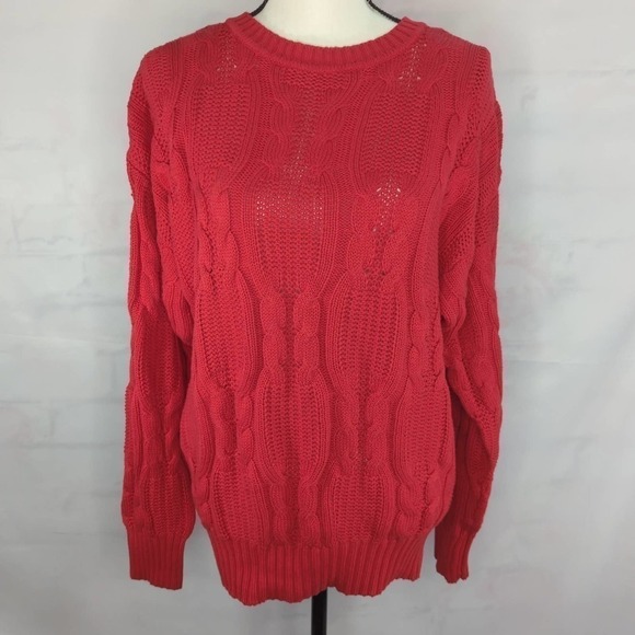 Vintage‎ Bijon Sports Women’s 100% Red Knit Sweater - Picture 1 of 7